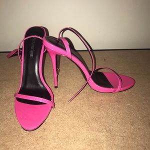 Pink strapy heels